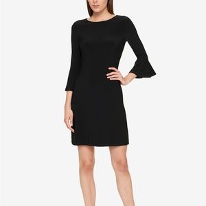 Tommy Hilfiger Stretch Black Dress w/ Bell Sleeves